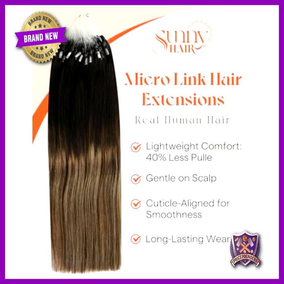 18 Inch Micro Link Hair Extensions 57g Real Human Hair Remy Easy Install main image 6